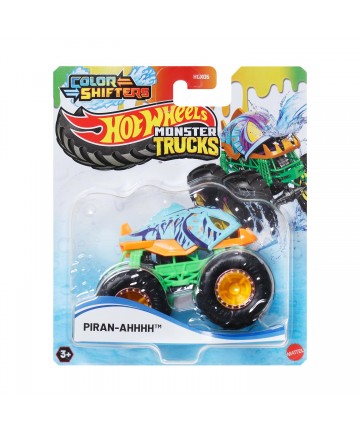 Mattel Hot Wheels Monster Trucks: Color Shifters - Piran-Ahhhh Vehicle (JDV93)