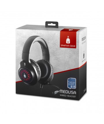 Spartan Gear - Medusa Wired Headset (Compatible with PC,PS4,PS5.XBOX1,XBOX series x/s,switch) Black