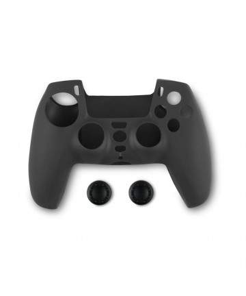 Spartan Gear - Controller Silicon Skin Cover and Thumb Grips (compatible with playstation 5) (colour: Black)