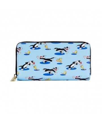 Loungefly Looney Tunest Tweety  Sylvester Aop Zip Wallet (LTWA0005)