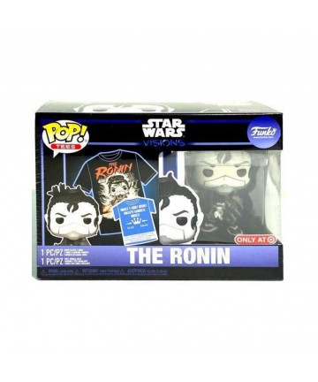 Funko Pop!  Tee (Adult): Disney Star Wars Visions - The Ronin (Special Edition) Bobble-Head Vinyl Figure and T-Shirt (M)