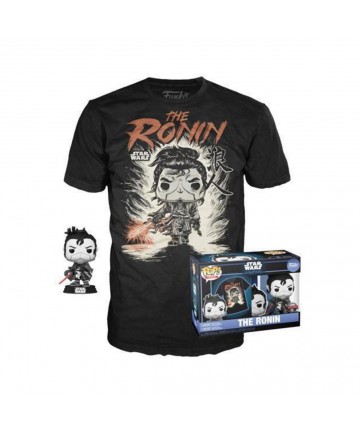 Funko Pop!  Tee (Adult): Disney Star Wars Visions - The Ronin (Special Edition) Bobble-Head Vinyl Figure and T-Shirt (L)