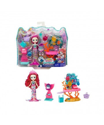 Mattel Enchantimals Royals: Ocean Kingdom - Ocean Treasures Shop (Milagra Mermaid  Scallop) Mermaid Set (HCF71)