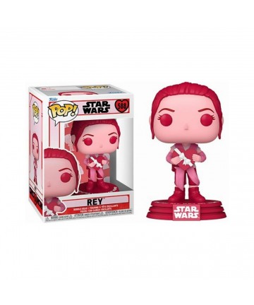 Funko Pop! Disney Star Wars: Valentines S3 - Rey 588 Bobble-Head Vinyl Figure