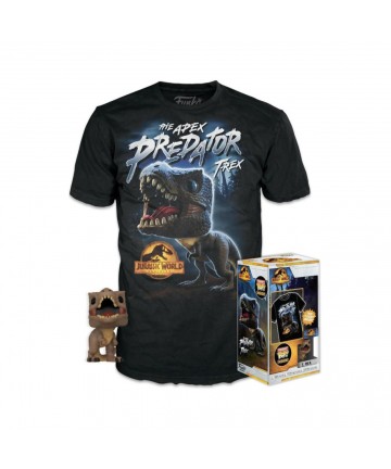 Funko Pocket Pop!  Tee (Child): Jurassic World Dominion - T-Rex Vinyl Figure and T Shirt (M)