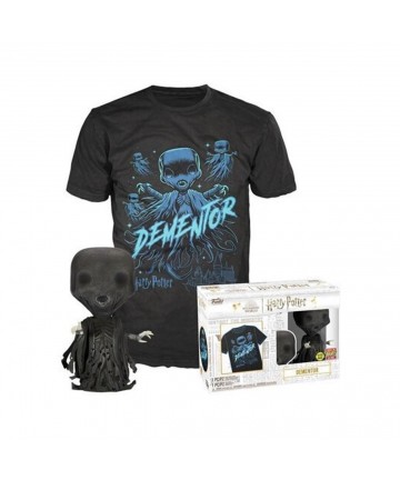 Funko Pop!  Tee (Adult): Harry Potter - Dementor (Glows in the Dark) Vinyl Figure and T-Shirt (L)