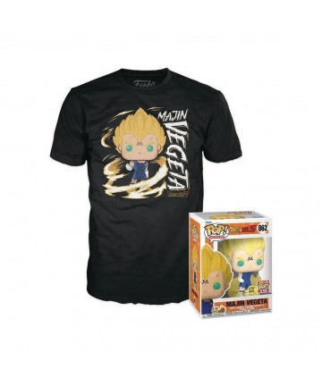 Funko Pop!  Tees (Adult): Dragon Ball Z - Majin Vegeta (Glows in the Dark) Vinyl Figure and T-Shirt (XL)