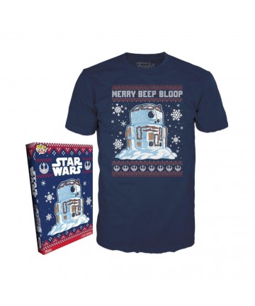 Funko Boxed Tees: Disney Star Wars Holiday - R2-D2 Snowman (M)