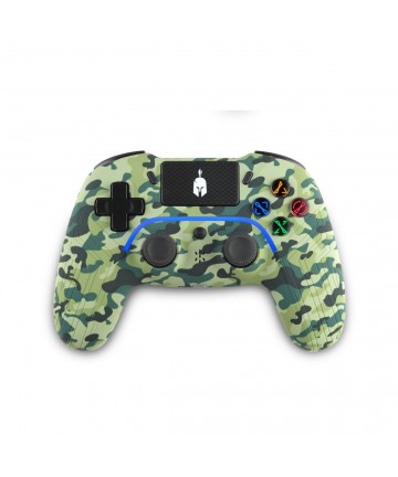 Spartan Gear - Aspis 4 Wired  Wireless Controller (Compatible with PC [wired] and Playstation 4 [wireless]) (colour: Green Camo)