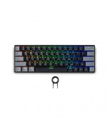 Spartan Gear - Pegasus 2 RGB Wired  Wireless 63 keys Mechanical Gaming Keyboard (color: Black/Grey)