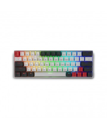 Spartan Gear - Pegasus 2 RGB Wired  Wireless 63 keys Mechanical Gaming Keyboard (color: White/Grey)