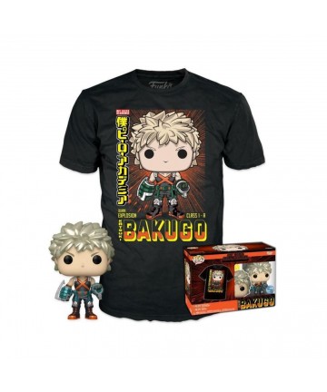 Funko Pop!  Tee (Adult): My Hero Academia - Katsuki Bakugo (Metallic) (Special Edition) Vinyl Figure  T-Shirt (M)