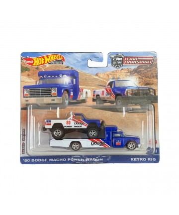 Mattel Hot Wheels: Premium Car Culture Team Transport - 80 Dodge Macho Power Wagon  Retro Rig (HKF38)