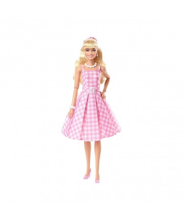 Mattel Barbie: The Movie - Collectible Doll Margot Robbie as Barbie in Pink Gingham Dress (HPJ96)