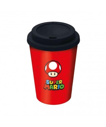 Stor Super Mario Small Plastic Double-Walled Coffee Tumbler (390ml)