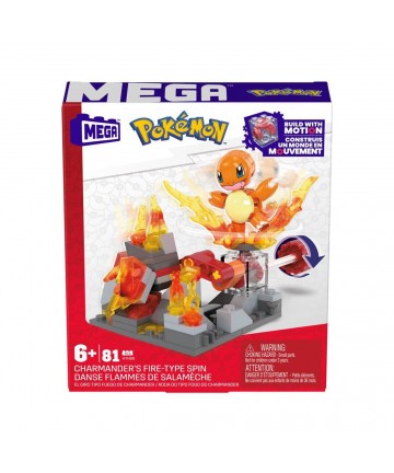 Mattel Mega Pokemon Adventure Builder: Charmanders Fire-Type Spin (HTH86)