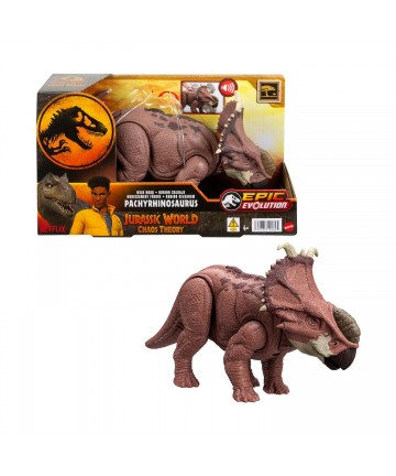 Mattel Jurassic World: Epic Evolution Chaos Theory - Wild Roar Pachyrhinosaurus (HTK72)