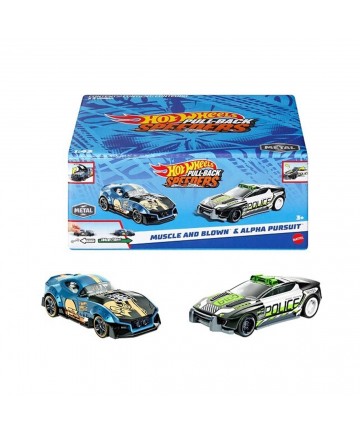 Mattel Hot Wheels: Pull-Back Speeders - Muscle and Blown  Alpha Pursuit (HPR97)