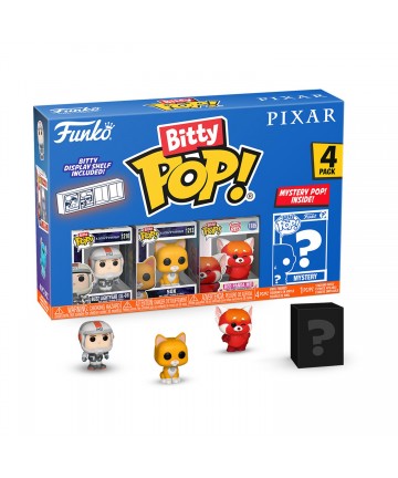 Funko Bitty Pop! 4-Pack: Disney Pixar - Buzz Lightyear (XL-01), Sox, Red Panda Mei, Mystery Pop! Vinyl Figures