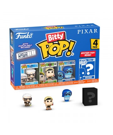 Funko Bitty Pop! 4-Pack: Disney Pixar - Carl, Russell, Sadness, Mystery Pop! Vinyl Figures