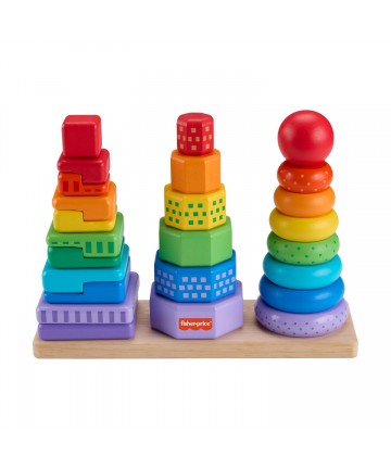 Fisher-Price - Wooden Stacking Shape Sorter (HXT76)