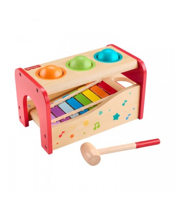 Fisher-Price - Wooden Pound & Tap Bench Xylophone (HXT88)