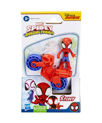 Hasbro Disney Marvel: Spidey and his Amazing Friends - Spidey with Bike Action Figure (F4001)