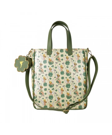 Loungefly Disney: Tinker Bell - 4-Leaf Clover Tote Bag With Coin Bag (WDTBS0002)