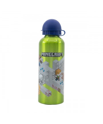 Stor: Minecraft - Isometric High Aluminium Bottle (530ml) (40460)