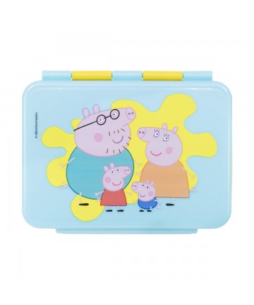 Stor: Peppa Pig Core 2022 - Stainless Steel Clamp Rectangular Sandwich Box (1100ml) (13956)