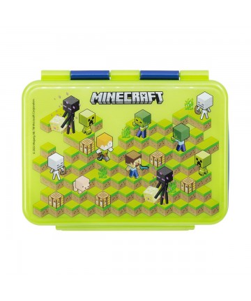 Stor: Minecraft - Isometric Stainless Steel Clamp Rectangular Sandwich Box (1100ml) (40496)