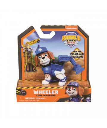 Spin Master Paw Patrol: Rubble  Crew - Wheeler Tool Waggers Action Pup (20148306)