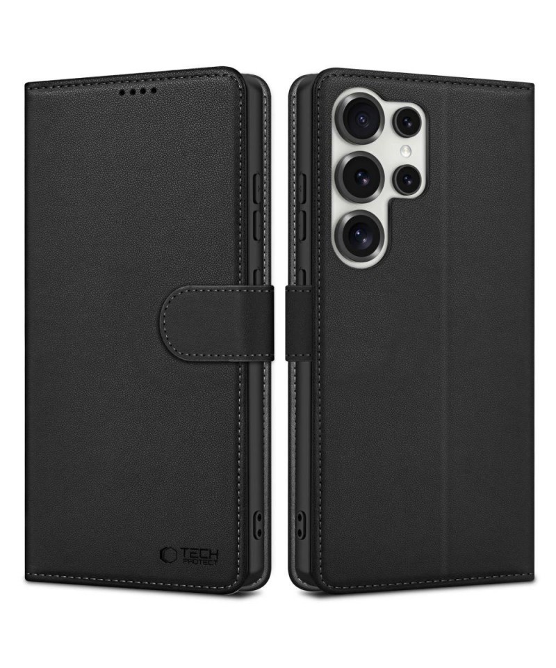 Tech-Protect Wallet Case for Samsung Galaxy S25 Ultra - Black