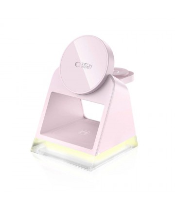 Tech-Protect QI15W-A43 3in1 MagSafe Inductive Charger - Pink