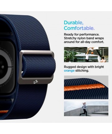Spigen Lite Fit "Pro" Strap for Apple Watch 10 46mm - Navy Blue