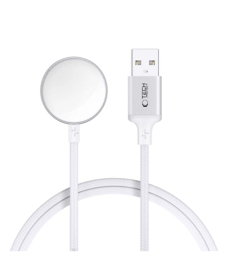 Tech-Protect UltraBoost USB-A Inductive Charger for Apple Watch 1m - White