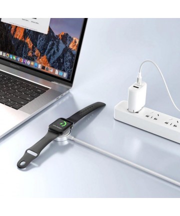 Tech-Protect UltraBoost USB-A Inductive Charger for Apple Watch 1m - White