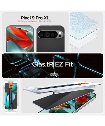 Spigen Glas.TR "Ez Fit" Privacy 2-pack Privacy Glass for Google Pixel 9 Pro XL