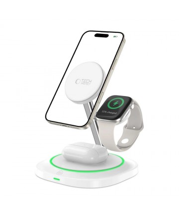 Tech-Protect QI15W-A46 3in1 Magnetic MagSafe Inductive Charger - White