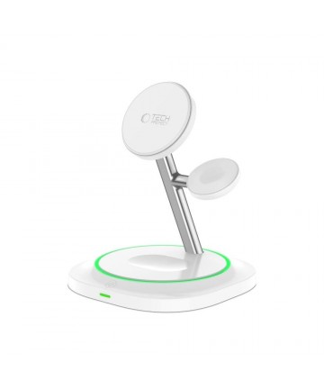 Tech-Protect QI15W-A46 3in1 Magnetic MagSafe Inductive Charger - White