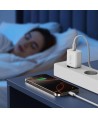 Tech-Protect NC20W PD20W USB-C wall charger with USB-C cable - white