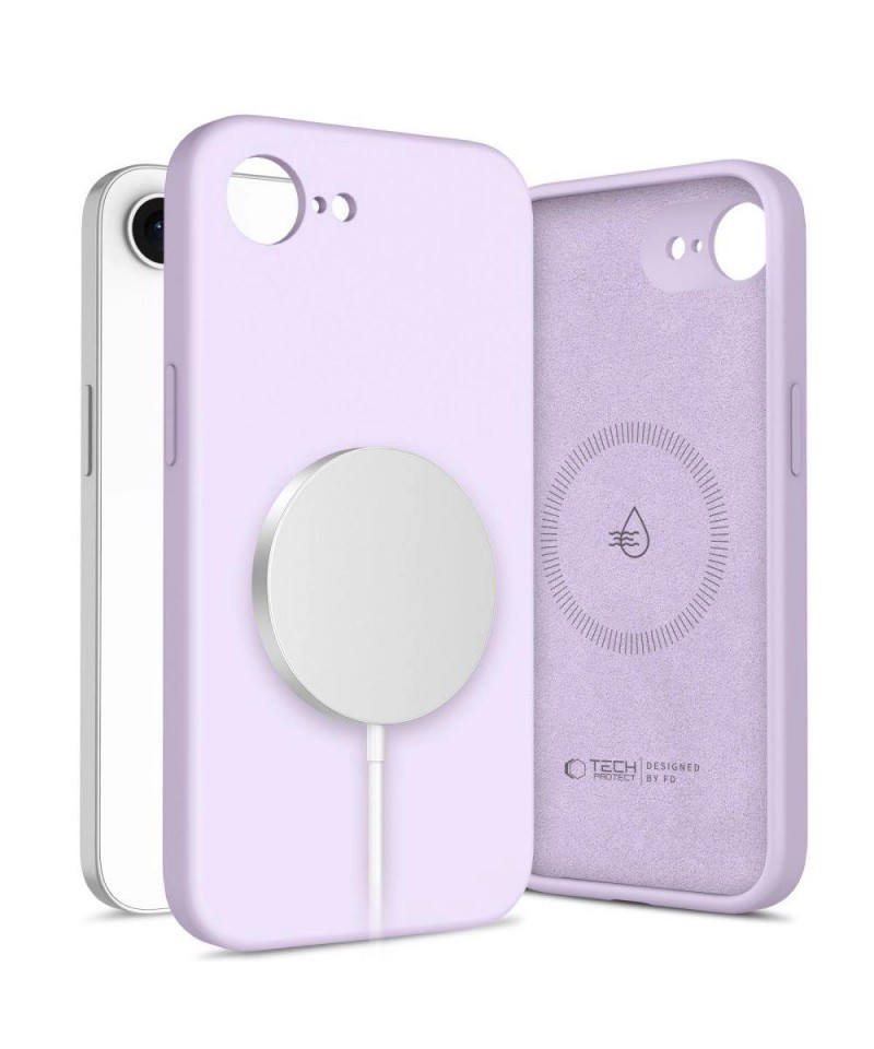 Tech-Protect Liquid Silicone MagSafe Case for iPhone 16e / 17e - Purple