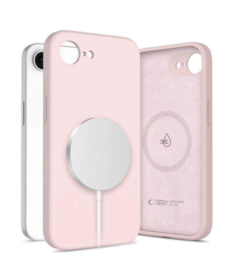 Tech-Protect Liquid Silicone MagSafe Case for iPhone 16e / 17e - Pink