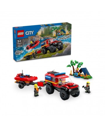 LEGO® City: 4x4 Fire Truck with Rescue Boat Toy (60412)