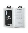Karl Lagerfeld Silicone Case Nauble Heads Print MagSafe for iPhone 16 Plus - Black