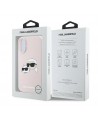 Karl Lagerfeld Silicone Nauble Heads Print MagSafe Case for iPhone 16 Plus - Pink