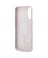 Karl Lagerfeld Silicone Nauble Heads Print MagSafe Case for iPhone 16 - Pink