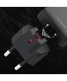 Dudao A65Q 65W GaN Travel Wall Charger USB-A / USB-C PD Ultra-Thin EU / US - Black
