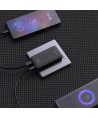 Dudao A65Q 65W GaN Travel Wall Charger USB-A / USB-C PD Ultra-Thin EU / US - Black