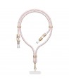 Dudao L20MAX 4in1 Cable / Lanyard USB-A / USB-C / Lightning PD QC 65W 1.5m - Pink